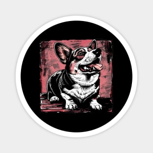 Retro Art Pembroke Welsh Corgi Dog Lover Magnet